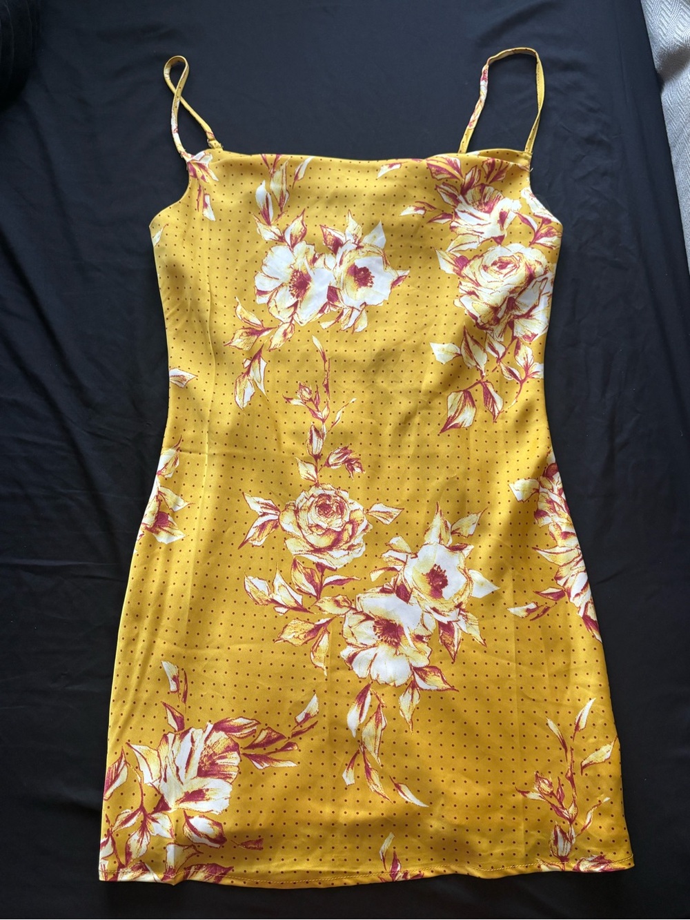 Blue Blush Yellow Floral Slip Mini Dress